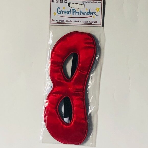 New w/Tag-Great Pretenders Reversible Adventure Red/Blue Mask - Picture 5 of 8